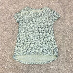 Old Navy Relaxed Tee with Bicycle Print - Light Green and Black